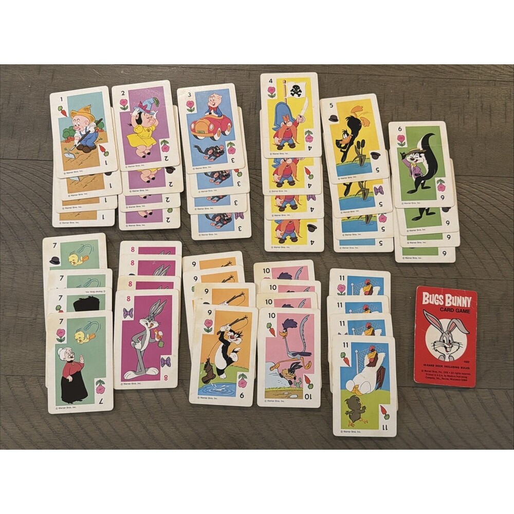 Vtg BUGS BUNNY Card Game 1976 WHITMAN Warner no Instructions